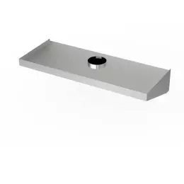 Nerezový diagonální nástěnný odsavač par 170x90 cm