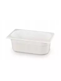 GN 1/4 hrnec 6,5 cm hluboký z bílého polykarbonátu
