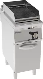 Plynový gril na vodu s litinovým roštem na uzavřeném podstavci 33x45 cm