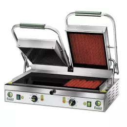 Dvojitý kontaktní gril s keramickými deskami, 55x30 cm, 3.4 kW, 230 V