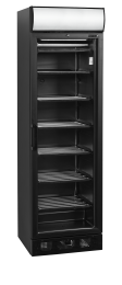 TEFCOLD UFSC371GCP Black Mrazicí skříň prosklené dveře, černá