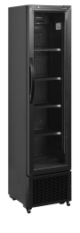 TEFCOLD FS176H Black Chladicí skříň prosklené dveře