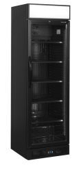 TEFCOLD CEV 435 CP BLACK Chladicí skříň prosklené dveře