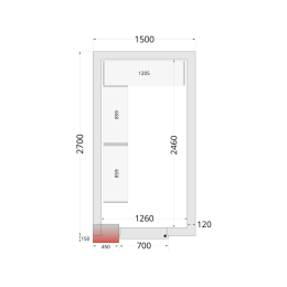 CR 150x270x220 Panely ke stavebnicovým boxům 120 mm