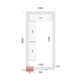 CR 150x300x220 Panely ke stavebnicovým boxům 120 mm