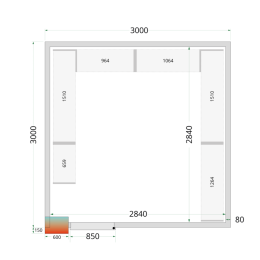 CR 300x300x220 WD Panely ke stavebnicovým boxům 80 mm