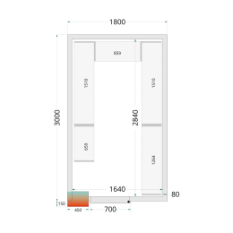 CR 180x300x220 Panely ke stavebnicovým boxům 80 mm