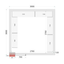 CR 300x300x220 Panely ke stavebnicovým boxům 120 mm