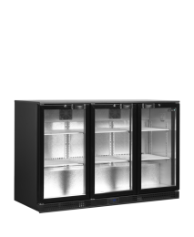 TEFCOLD DB301H-3 Minibar prosklené křídlové dveře, černá