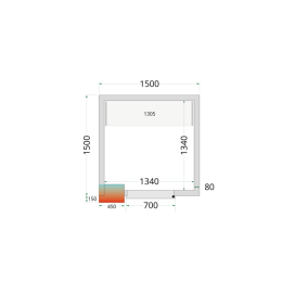 TEFCOLD CR 150x150x220 Stavebnicový chladicí box - panely