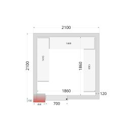 Policový regálový modul sada CRNF2121