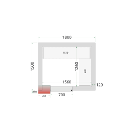 TEFCOLD CR 180x150x220 Panely ke stavebnicovým boxům 120 mm