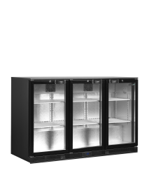 TEFCOLD DB301H-3 Minibar prosklené křídlové dveře, černá