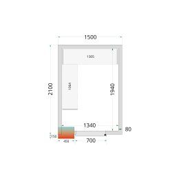 TEFCOLD CR 150x210x220 Panely ke stavebnicovým boxům 80 mm