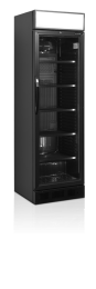 TEFCOLD CEV 425 CP BLACK Chladicí skříň prosklené dveře