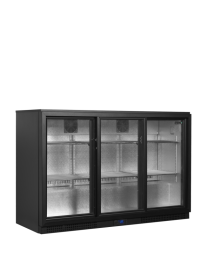 TEFCOLD BA31S-3 Minibar prosklené křídlové dveře, černá